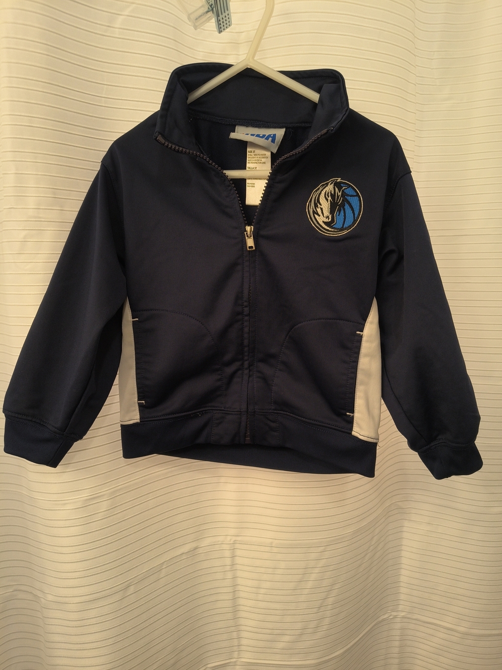 NBA Kids Navy Zip-Front Hoodie with Team Crest